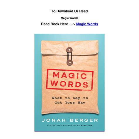 Magical phrases jonah berger pdf